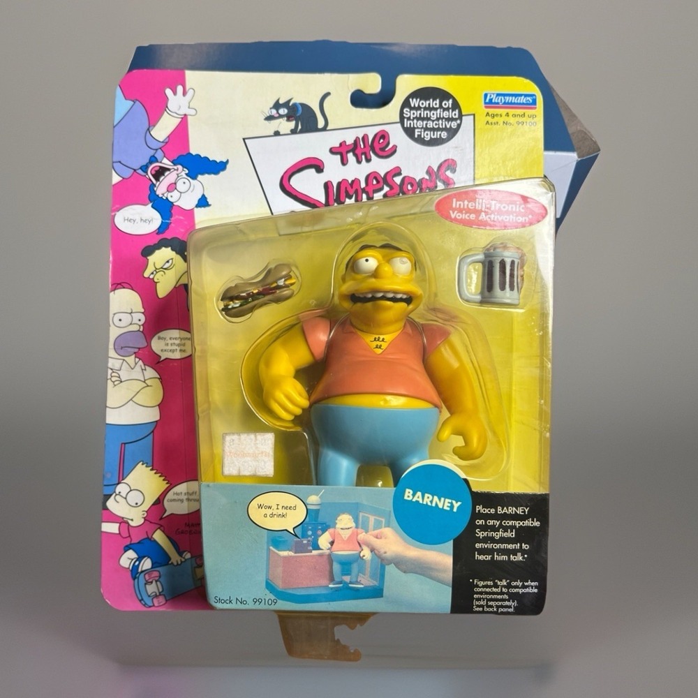 Playmates The Simpsons Barney Collectible Figure‎ 2000 NIB